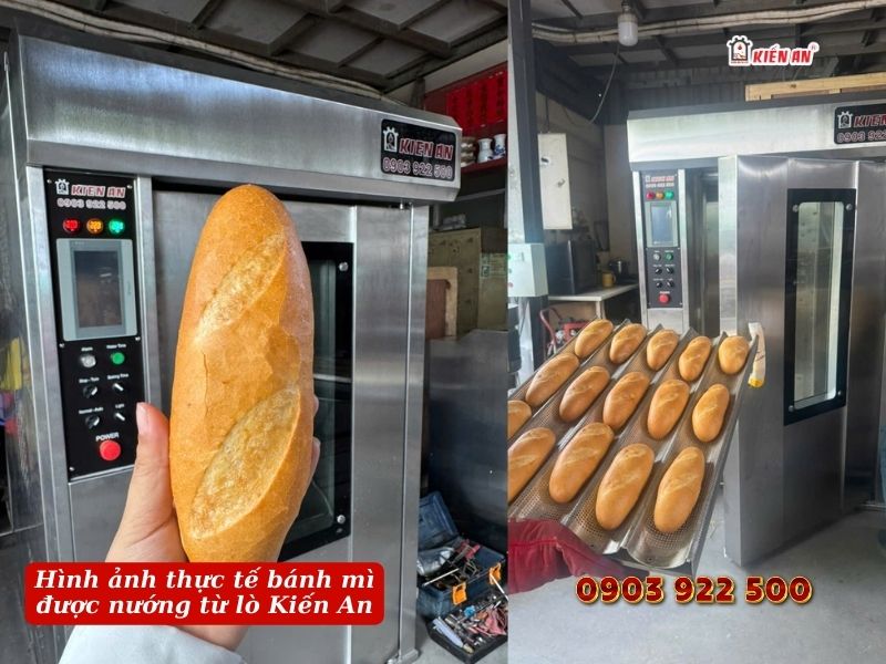 Hình ảnh thực tế của lò nướng bánh mì Kiến An tại xưởng